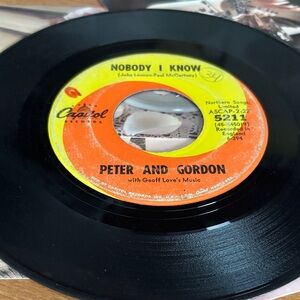 Nobody I Know" by Peter and Gordon. 7-inch vinyl
